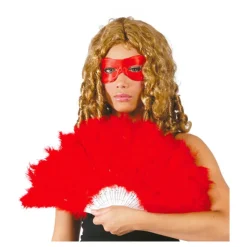 Disfrazzes Complementos Para Disfraces|Accesorios Halloween Y Terror ^Abanico rojo de plumas 21 palas