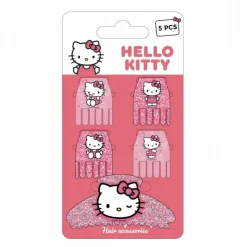 Cerdá Kids Accesorios Para El Pelo, Gafas De Sol Y Kits De Belleza Infantiles ^Accesorios de Pelo Hello Kitty Clips 5 Piezas Rosa