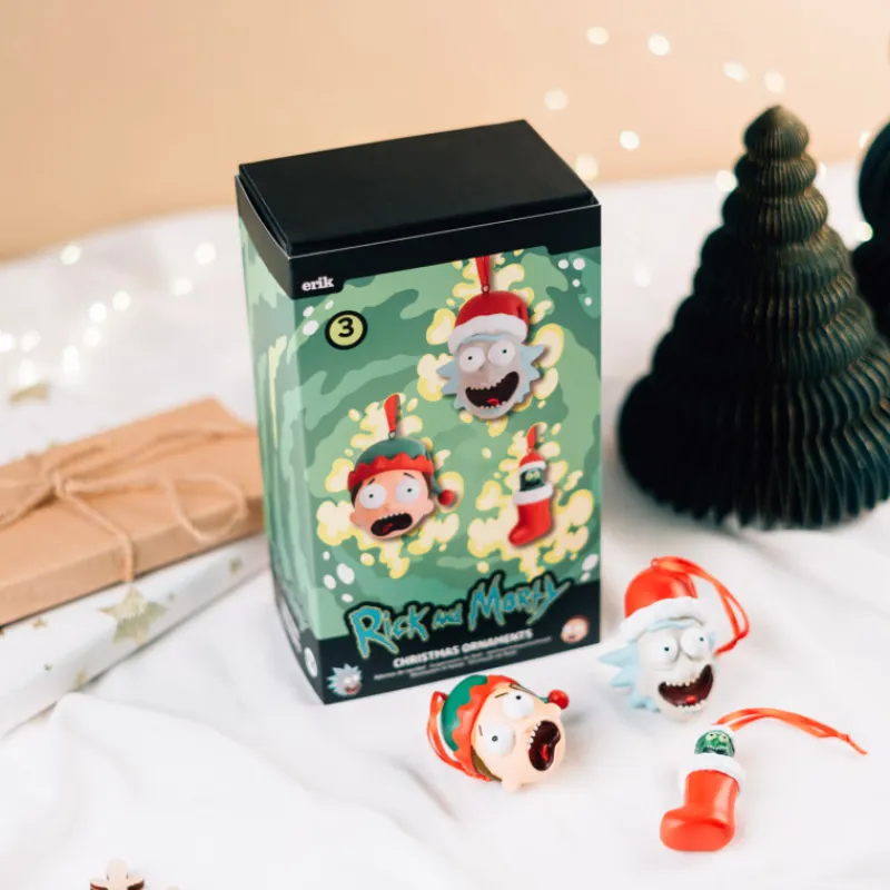 Grupo Erik Rick And Morty^Adornos de Navidad Rick, Morty y Rick Pepinillo