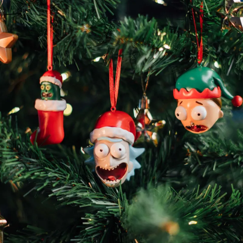 Grupo Erik Rick And Morty^Adornos de Navidad Rick, Morty y Rick Pepinillo