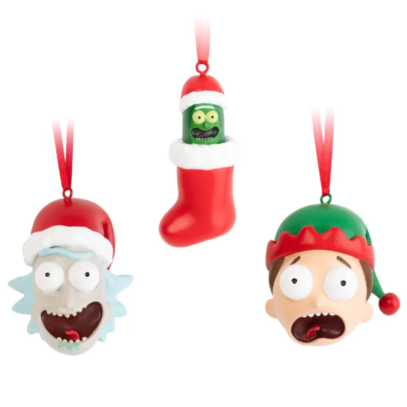 Grupo Erik Rick And Morty^Adornos de Navidad Rick, Morty y Rick Pepinillo