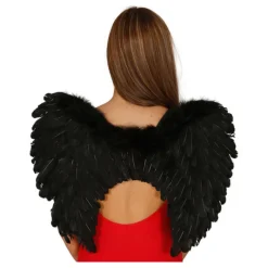 Disfrazzes Complementos Para Disfraces|Accesorios Halloween Y Terror ^Alas negras de plumas de 50 cm. para Halloween