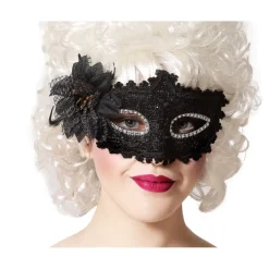 Disfrazzes Antifaces Y Gafas Para Disfraces|Accesorios Halloween Y Terror ^Antifaz Negro de 20X10 cm
