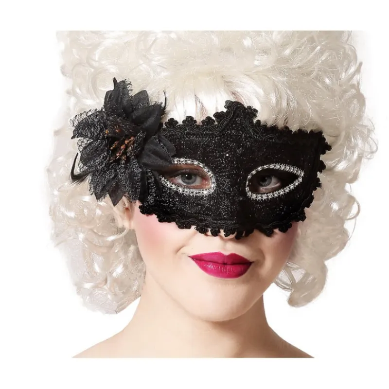 Disfrazzes Antifaces Y Gafas Para Disfraces|Accesorios Halloween Y Terror ^Antifaz Negro de 20X10 cm