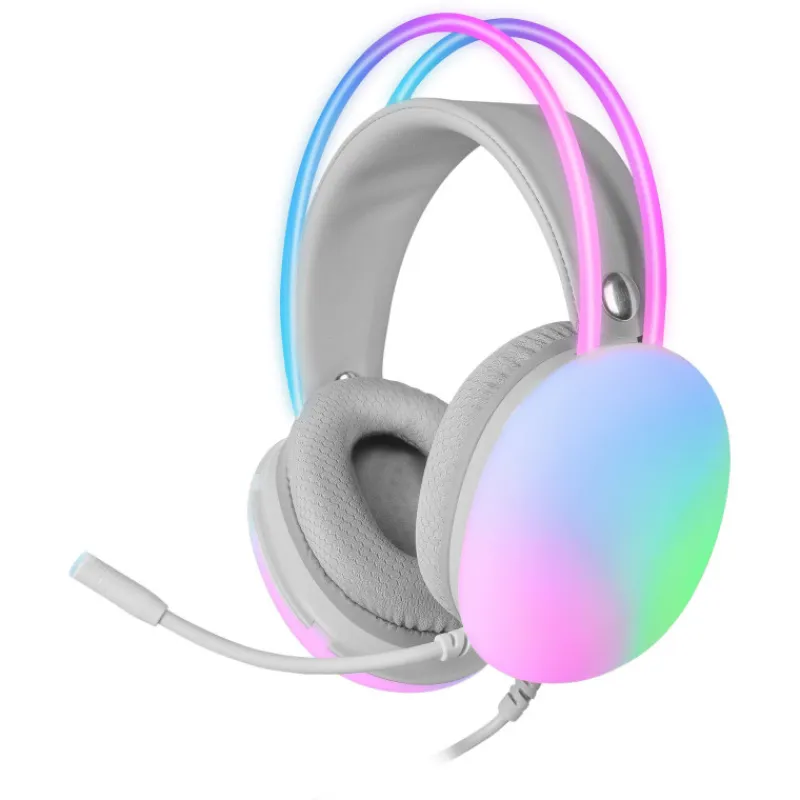 Mars Gaming Gaming De Colores|Auriculares Y Sonido Gaming ^Auriculares 360° MH-GLOW Flow Blanco