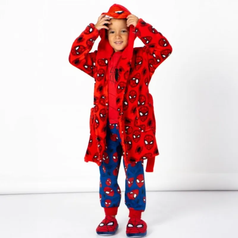 Niños Cerdá Kids Marvel Y Dc Para Niños|Ropa Y Téxtil: Cosas Que Ponerse Para Niños ^Batín Coral Fleece de Spiderman para Niños 3-8 Años