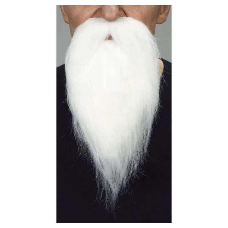 Discount Bigote con Barba blanco Pelucas, Barbas Y Bigotes Disfraces
