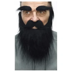 Disfrazzes Pelucas, Barbas Y Bigotes Disfraces|Accesorios Halloween Y Terror ^Bigote con Barba y Cejas negro