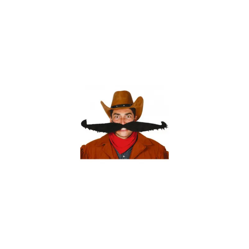 Hombre Disfrazzes Pelucas, Barbas Y Bigotes Disfraces|Disfraces Hombre^Bigote extra grande de 55 cm con elástico