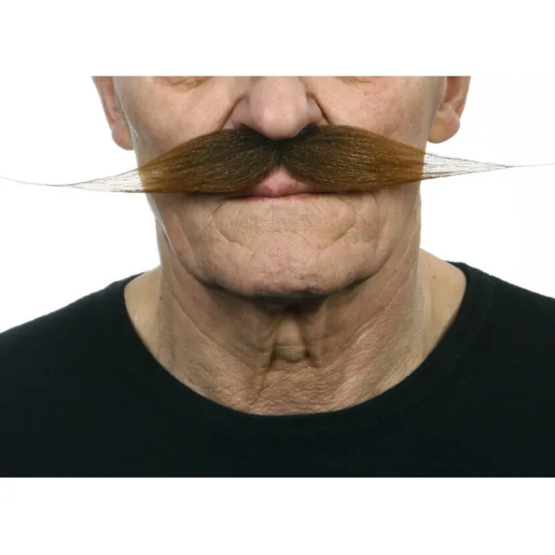 Hot Bigote grande marrón Pelucas, Barbas Y Bigotes Disfraces