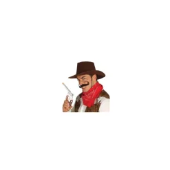 Hombre Disfrazzes Pelucas, Barbas Y Bigotes Disfraces|Disfraces Hombre^Bigote rizado negro de Vaquero