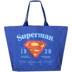 Cerdá Adult Regalos De Superhéroes Dc|Complementos Dc^Bolsa Shopping XL Superman Azul Oscuro