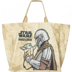 Cerdá Adult The Mandalorian^Bolsa Shopping XL The Mandalorian 70% Poliéster 30% Algodón
