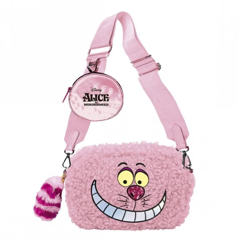 Cerdá Adult Películas Y Personajes De Disney ·Alicia Y Cheshire|Bolsos Y Carteras Disney^Bolso Borreguillo Disney Alicia en el País de las Maravillas