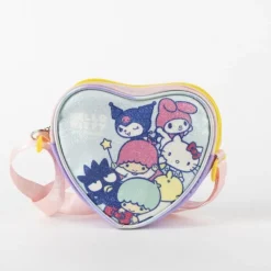 New Bolso Corazón Hello Kitty Azul Claro Tiempo Libre Kids
