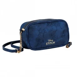 Bolso de Polipiel Stitch Azul con Detalles Dorados Películas Y Personajes De Disney ·Lilo Y Stitch|Bolsos Y Carteras Disney
