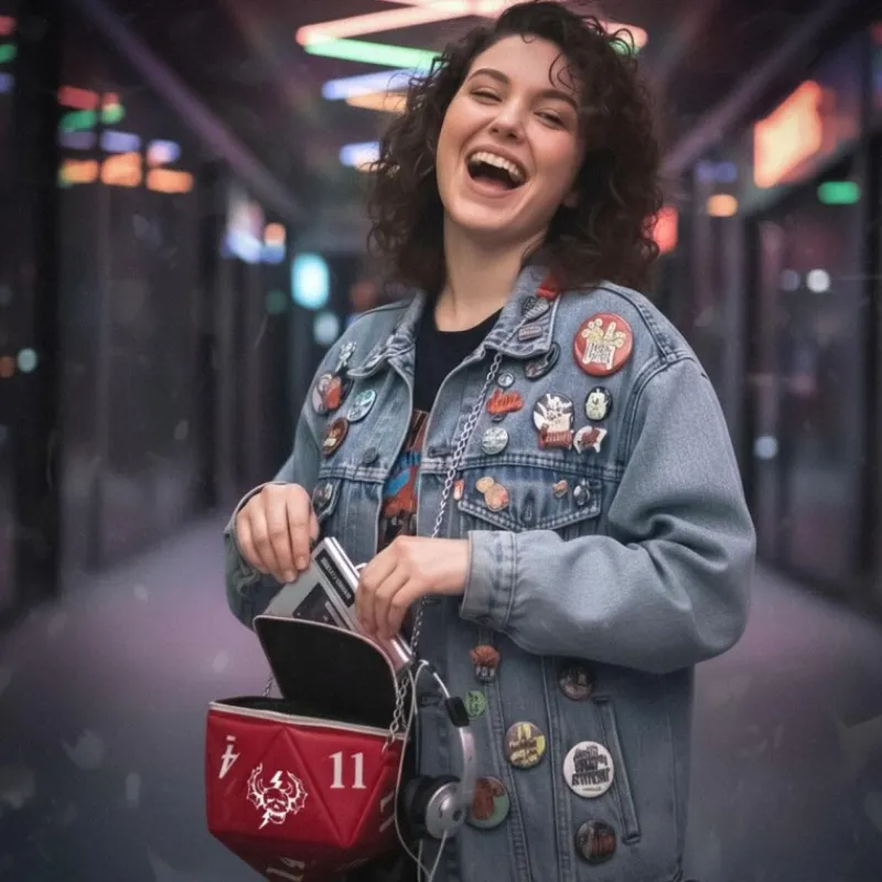 Cerdá Adult Stranger Things^Bolso Polipiel Stranger Things D20 Rojo