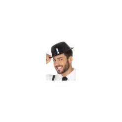 Disfrazzes Sombreros Y Cascos Para Disfraces |Disfraces Unisex^Bombín Negro Brillo