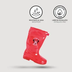 Outlet Botas de agua Minnie Disney Para Niñas|Calzado Kids