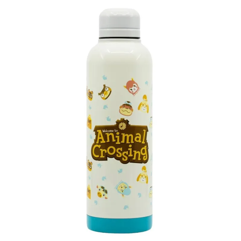 Clearance Botella Acero Animal Crossing Logo Regalos Y Coleccionismo Para Gamers - Cosas De Videojuegos Míticos