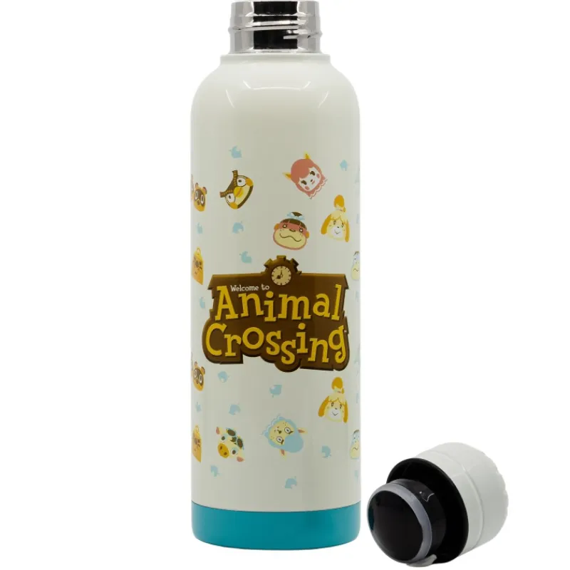Clearance Botella Acero Animal Crossing Logo Regalos Y Coleccionismo Para Gamers - Cosas De Videojuegos Míticos