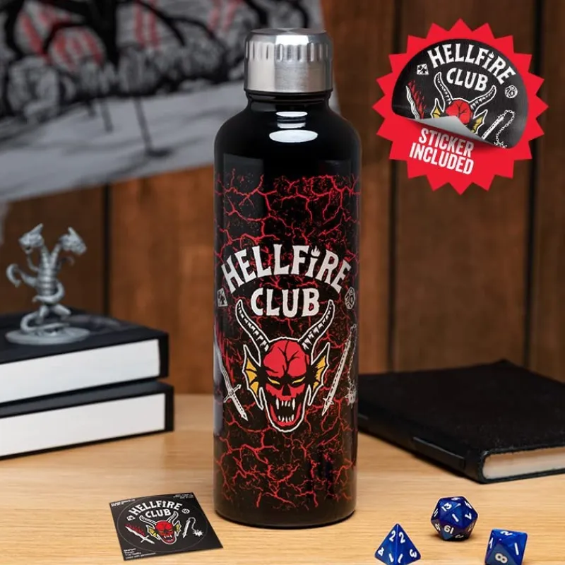 Paladone Products Stranger Things^Botella Metálica Hellfire Club Stranger Things