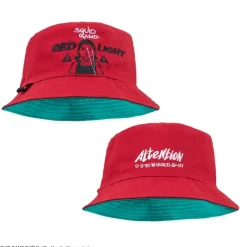 Cinereplicas El Juego Del Calamar^Bucket Hat reversible rojo y verde de Squid Game