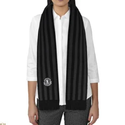Bufanda Miércoles negra Nevermore Academy 190 cm Miércoles Addams