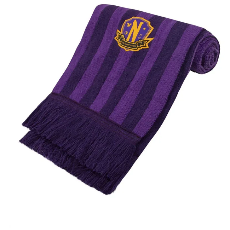 Sale Bufanda Miércoles Púrpura Nevermore Academy 190 cm Miércoles Addams