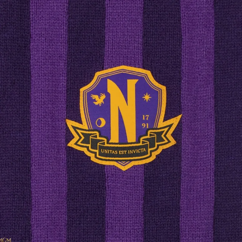 Sale Bufanda Miércoles Púrpura Nevermore Academy 190 cm Miércoles Addams