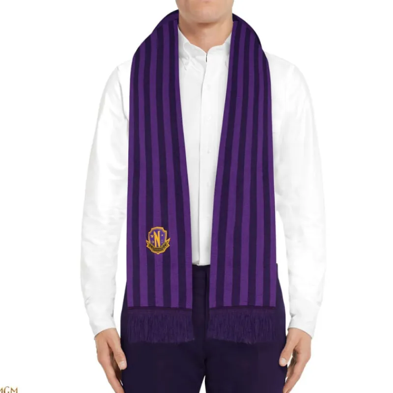 Sale Bufanda Miércoles Púrpura Nevermore Academy 190 cm Miércoles Addams