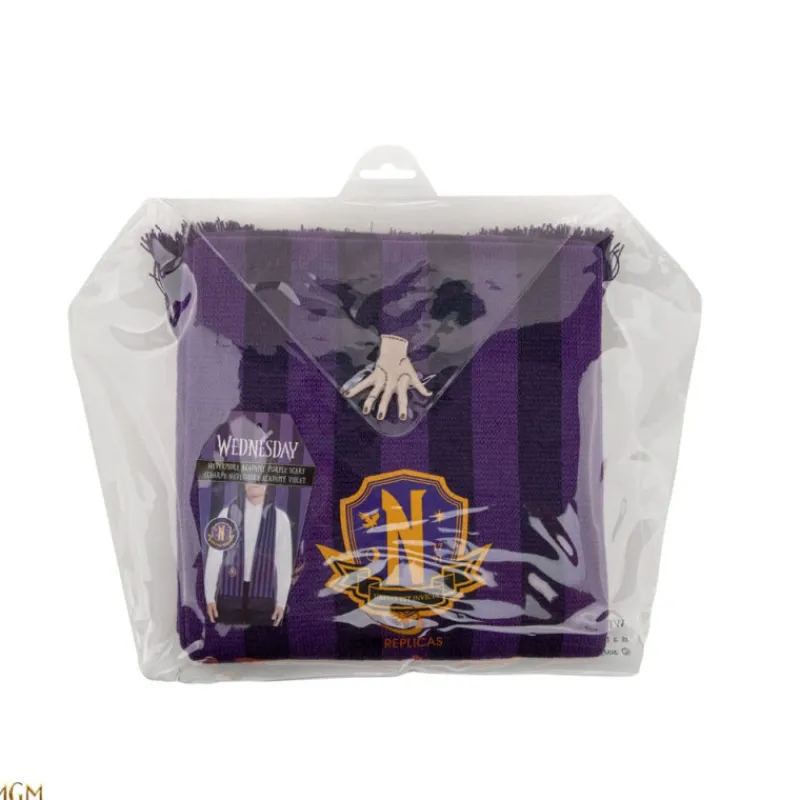 Sale Bufanda Miércoles Púrpura Nevermore Academy 190 cm Miércoles Addams