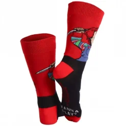 Cerdá Adult Chucky Muñeco Diabólico|Coleccionismo De Miedo Y Terror^Calcetines Chucky Rojo Oscuro Talla Única 38/45
