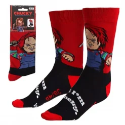 Cerdá Adult Chucky Muñeco Diabólico|Coleccionismo De Miedo Y Terror^Calcetines Chucky Rojo Oscuro Talla Única 38/45