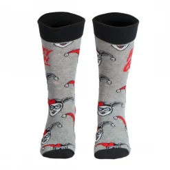 Cerdá Adult Regalos De Villanos Dc|Complementos Dc^Calcetines Harley Quinn Grises Talla Única 36-43