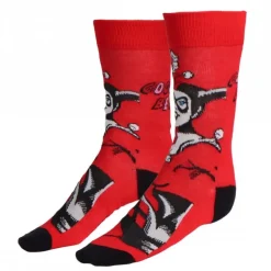 Cerdá Adult Regalos De Villanos Dc^Calcetines Harley Quinn Rojos Talla 36/43