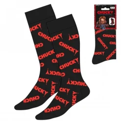 Calcetines Negros Chucky 38-45 Chucky Muñeco Diabólico|Coleccionismo De Miedo Y Terror
