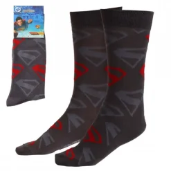 Cerdá Adult Regalos De Superhéroes Dc|Moda Dc^Calcetines Superman Oscuros Talla Única 38-45