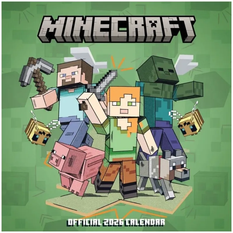 Otros Fabricantes Minecraft^Calendario 2026 de Minecraft 30x30 cm Plastic Free