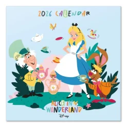 Best Calendario 2026 Disney Alicia en el País de las Maravillas 30x30 cm Papelería Disney|Películas Y Personajes De Disney ·Alicia Y Cheshire