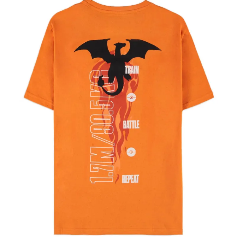 DIFUZED Moda Pokemon|Regalos Y Coleccionismo Para Gamers - Cosas De Videojuegos Míticos^Camiseta Charizard Pokemon Orange