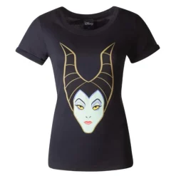 DIFUZED Películas Y Personajes De Disney ·Maléfica Y Bella Durmiente |Películas Y Personajes De Disney ·Villanas Disney^Camiseta Chica Maléfica Cara Disney