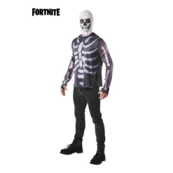 Hot Camiseta Disfraz con Capucha Skull Trooper Fortnite para hombre Hombre Disfraces Hombre|Disfraces Videojuegos