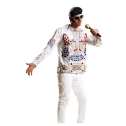 Hombre Disfrazzes Disfraces Hombre|Disfraces De Música^Camiseta disfraz rey del rock para hombre