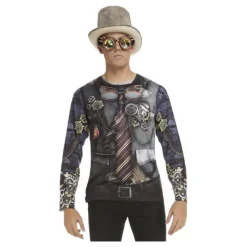 Hombre Disfrazzes Disfraces Hombre|Disfraces Halloween Hombre^Camiseta disfraz Steampunk para hombre