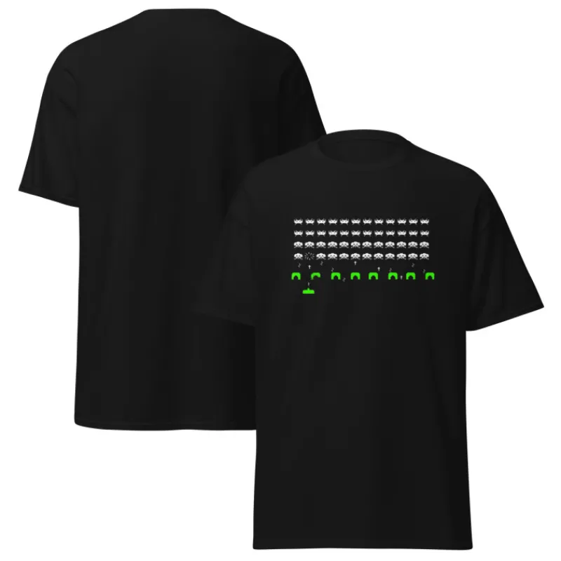 Sale Camiseta partida Space Invaders arcade Regalos Y Coleccionismo Para Gamers - Cosas De Videojuegos Míticos