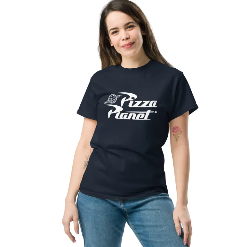 Printful Películas Y Personajes De Disney ·Toy Story^Camiseta Toy Story Pizza Planet Logo