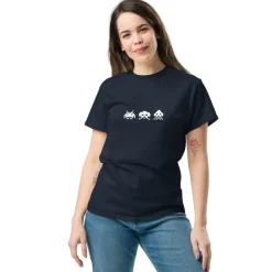Printful Regalos Y Coleccionismo Para Gamers - Cosas De Videojuegos Míticos^Camiseta Tres Marcianitos Space Invaders Arcade Original