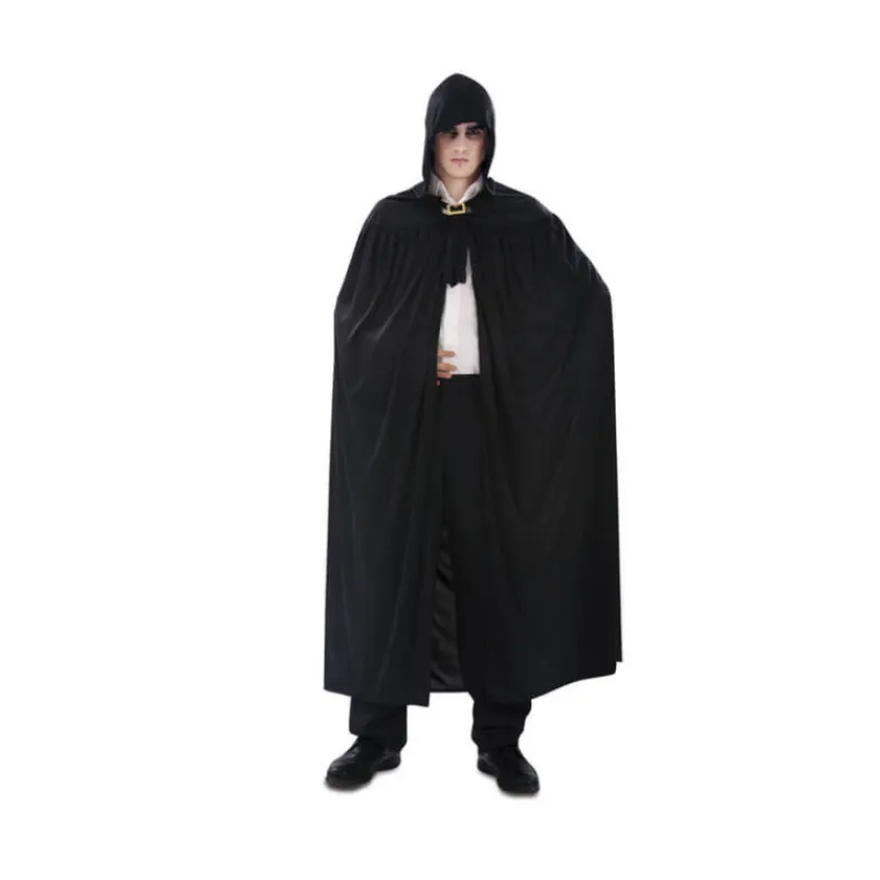 Disfrazzes Prendas Accesorias Para Disfraces|Accesorios Halloween Y Terror ^Capa con Capucha negra de punto para Adultos