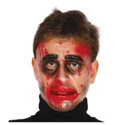 Outlet Careta de hombre Zombie transparente con sangre Accesorios Halloween Y Terror
